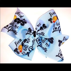 Large “FEED ME TACOS AND TELL ME I’M PRETTY” Bow ✨FREE SHIPPING ON 5+ BOWS✨